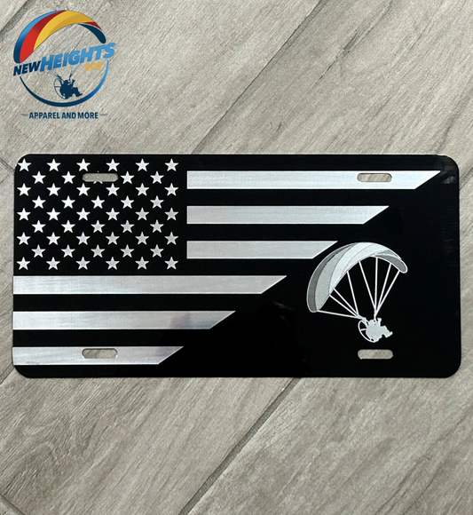 Paramotor Flag License Plate